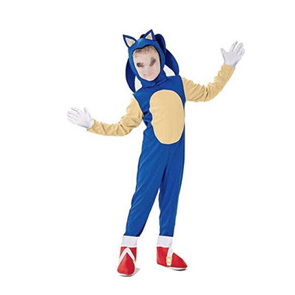 Kids Sonic The Hedgehog Jumpsuit Cosplay Costume Fancy Dress Christmas Wear Hat AU - Aimall