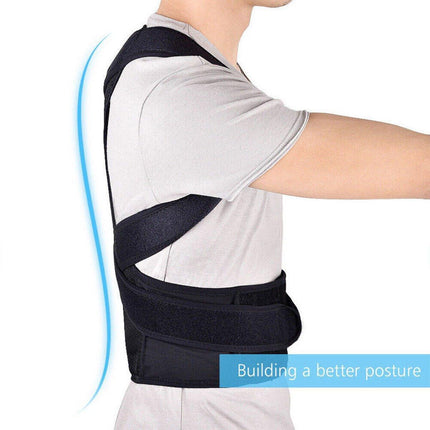 Adjustable Back Posture Corrector Brace Lumbar Shoulder Support Belt for Unisex