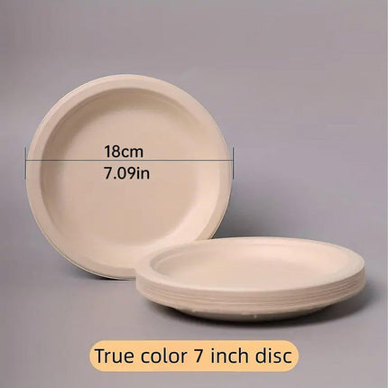 100x Biodegradable Sugarcane Paper Trays - Eco-Friendly & Durable for Food - Aimall
