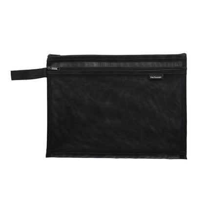 A4 Mesh Zipper Pouch Document Bags - Durable File Folders in 3 Colours