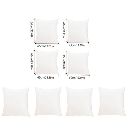 2pcs High Quality Square Pillow Inserts Soft Cushion Fillers Hotel Grade Use