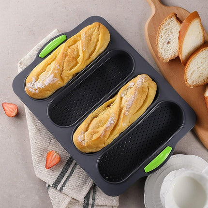 Four-hole Oval Bread Mold Rectangle Non-stick Toast Bread Baking Mold Loaf Pan