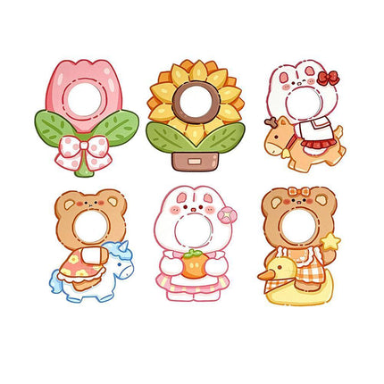 180pcs Cartoon Pattern Children's Lollipop Decorative Paper Cards Party Favors