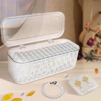 15pcs Transparent Storage Box Jewelry Organizer Bracelet Necklace Anti-Oxidation