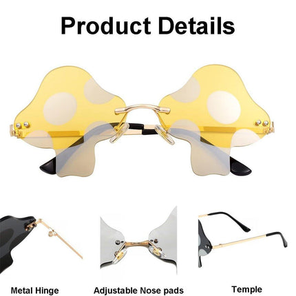 Decorations Party Favor Sunglasses for Women Eyewear Mushroom Shape Sun Glasses - Aimall