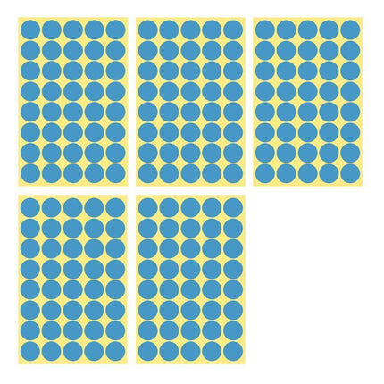 8/13/25/50mm Colour Sticker Dots Adhesive Round Labels Circular Scrapbooking Light Blue - Aimall