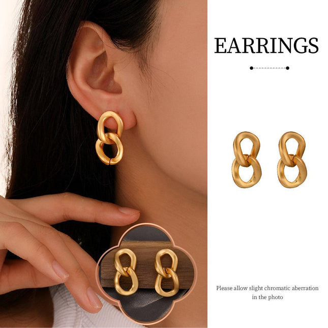 Fashion Retro Hoop Earrings Stylish Large Hoop Earrings Women Vintage Jewelry