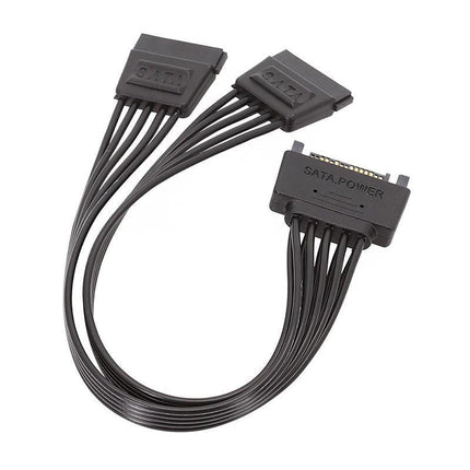 15 Pin SATA Power Y-Splitter Cable Adapter Extension 1 Male to 2 Female for HDD - Aimall