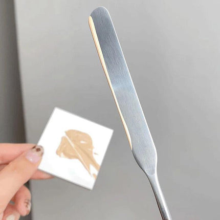 Stainless Steel Makeup Spatula Toner Mixing Stick Foundation Cream Mixing Tool - Aimall