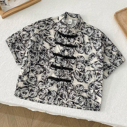 Boys Two-Piece Short-Sleeved Hanfu Traditional Chinese Style Outfit