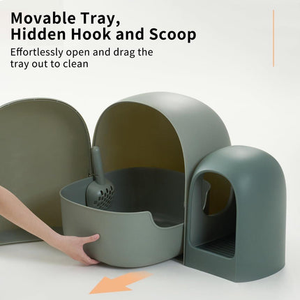 Fully Enclosed Cat Litter Box Large Small Deodorant Anti-Splash Sand Tray Toilet