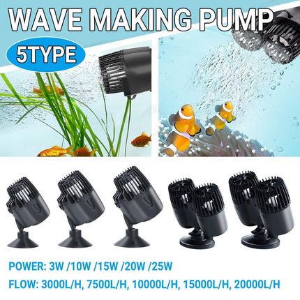 Aquarium Wave Maker Fish Tank Water Circulation Pump Powerhead with Suction Cup