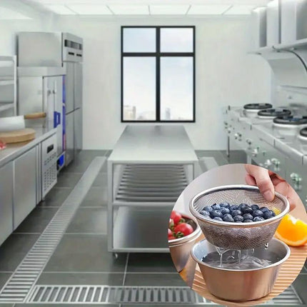 Mini Stainless Steel Sieve Drainage Basket Fruit Filter Basin for Kitchen Use