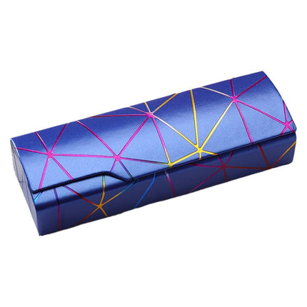 2PCS Lattice Pattern Glasses Case with Snap Closure and Anti-pressure Design