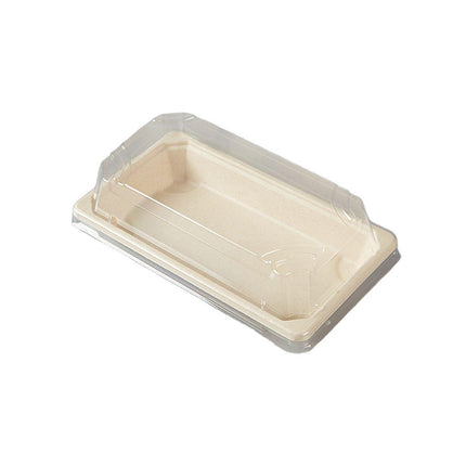 50pcs Eco-Friendly Sushi Box Rectangular Biodegradable Lunch Packaging Plate