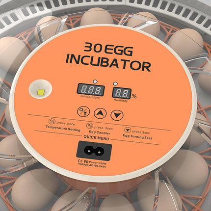 30 Egg Incubator Automatic Hatching Machine Home Use Small Poultry Eggs Flipper