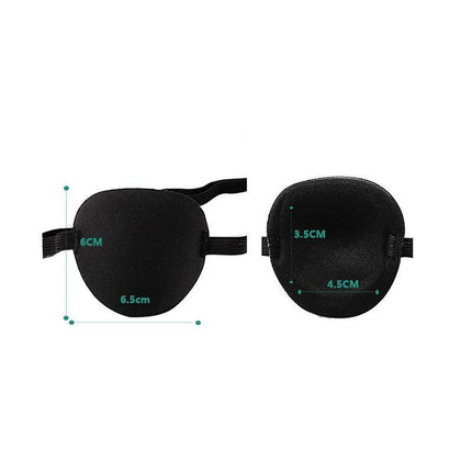 New 1/2PCS Eye Patch Eye Shade Concave Washable Adjustable Strap Black - Aimall