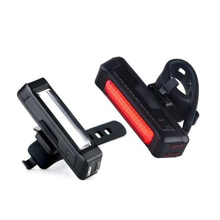1x USB Rechargeable LED Bike Front Light headlight lamp Bar rear Tail Wide Beam