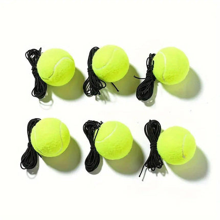 6PCS Tennis Trainer Rebound Ball Training Single Player Practice Equipment