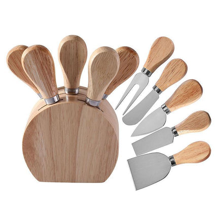 6Pcs Stainless Steel Cheese Knife Set Cheese Tools for Cutting Slicing Serving