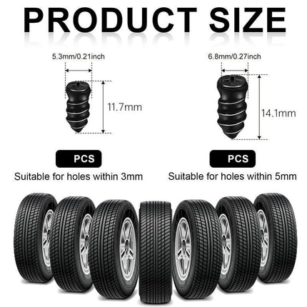 20PCS S+L Vacuum Tyre Repair Nail Set Tire Repair Rubber Nail Tools For Car AU - Aimall