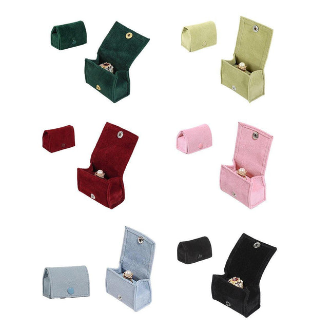 5pcs Portable Mini Jewelry Ring Box Travel Storage Case Small Jewelry Organizer