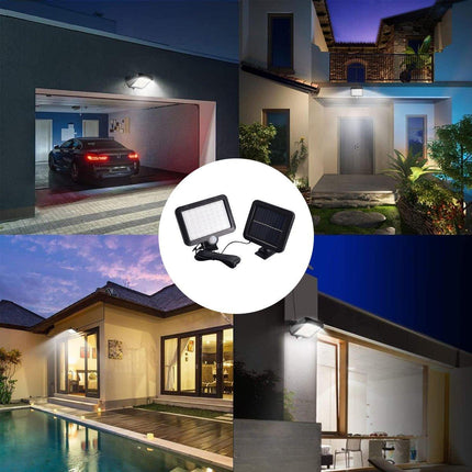 Solar Powered 56 LED Motion Sensor Wall Light 100 COB Indoor Outdoor Garden Lamp