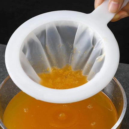 120/200 Mesh Micron Reusable Nylon Fine Mesh Food Strainer Filter Spoon Kitchen