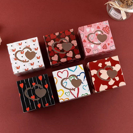 25PCS Large Square Colour Gift Boxes for Valentines Day Surprise and Lucky Gift