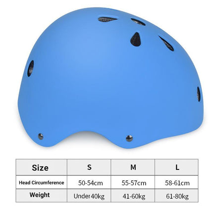Bike/Skate Helmet 3 Sizes Available Kids Adult Skateboard Professional Safety Black - Aimall