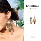 Chic Bohemian Dreamcatcher Tassel Earrings Geometric Design Women Jewelry