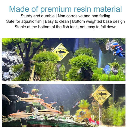 Fish Tank Aquarium Decorations Cartoon Resin Ornaments Hiding House Coral Mark