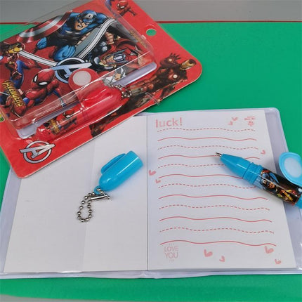 Mini Notebook with pen Cute Pattern Kid Stationery Paper Random - Aimall