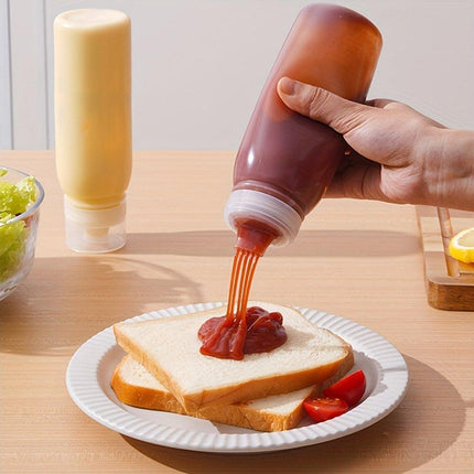 8pcs Squeeze Sauce Bottle Multi Hole 380ML Plastic Jam Salad Dressing Bottle Set