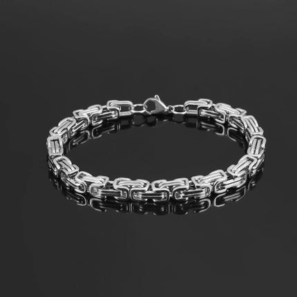 Chic Titanium Steel Masculine Bracelet Lobster Claw Buckle for Men & Boys - Aimall