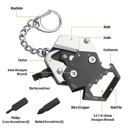 Multifunctional Hexagon Pocket Knife Outdoor Mini Tool Survival EDC Gear Kit