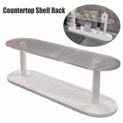 Desktop Organizer Rack 2 Tier Storage Shelf Office Display Stand Space Saver
