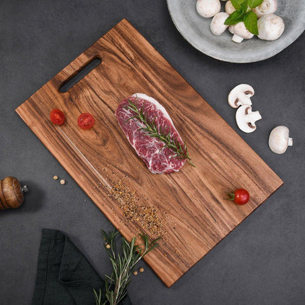 Large Hardwood Chopping Cutting Board Kitchen Steak Deli Meat Food Household