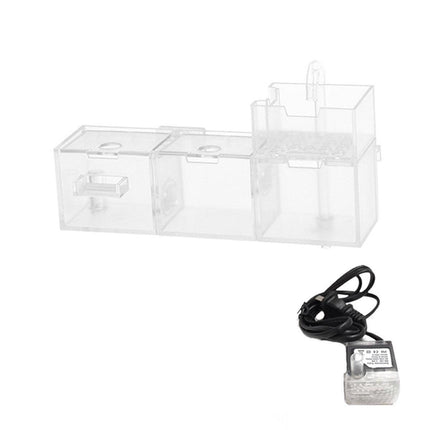 Fish Tank Filter Box 3in1 Oxygenating Wall Mount Built In Silent Water Purifier