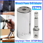 2PACK Universal Socket Grip Multi-Function Ratchet Wrench Power Drill Tool Gift - Aimall