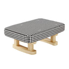 1PC Small Solid Wood Fabric Stool Creative Retro Footstool for Living Room Seat