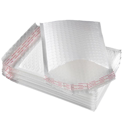 25PCS Poly Bubble Mailers Envelope Padded Bag White Cushioned Satchel 15 Sizes - Aimall
