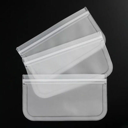 10-40PCS PEVA Silicone Food Storage Bags Reusable Zip Lock Pouch Fresh Sealer - Aimall