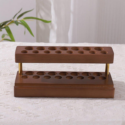 Wooden Desktop Organizer Knife Storage Rack Mobile Phone Stand Stationery Holder