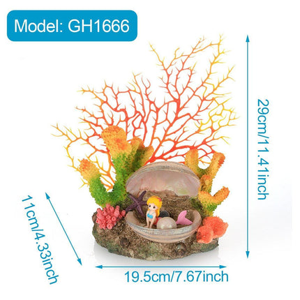 Aquarium Resin Coral Decorations for Fish Tank Marine Simulation Micro Landscape