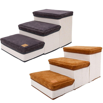 Foldable Pet Dog Stairs Puppy Step Ladder for Bed Sofa Portable Climbing Ramp