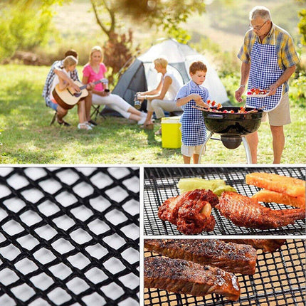 3/6/10PCS Non-Stick BBQ Grill Mat Mesh Liner Cooking Barbecue Sheet Baking Pad