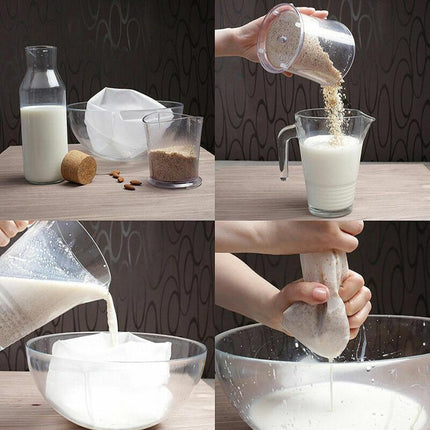Micron Reusable Nylon Fine Mesh Food Strainer Filter Bag for Nut Milk Coffee - Aimall