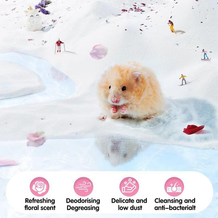Hamster Bath Sand Set Low Dust Urine Sand Deodorizing Toilet Golden Bear Product