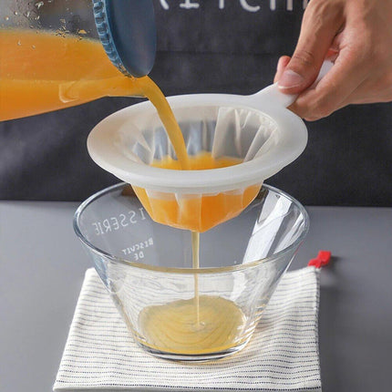 120/200 Mesh Micron Reusable Nylon Fine Mesh Food Strainer Filter Spoon Kitchen